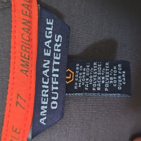 American Eagle Olive Green And Orange Fleece Jacket Size Large - Picture 6 of 6